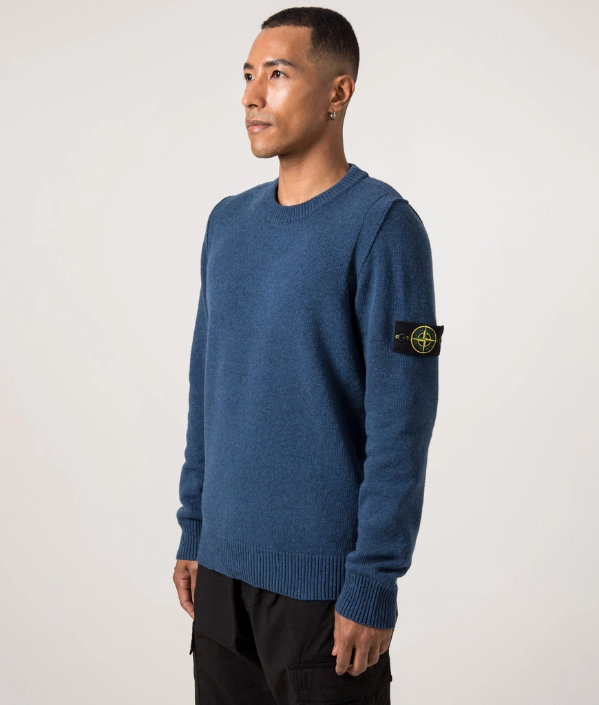 Stone Island Mens Lambswool Crew Neck Jumper
